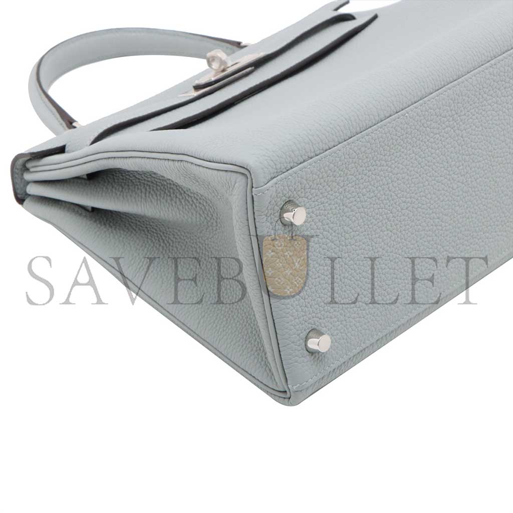 H**mes master kelly 28 togo blue glacier silver metal fittings (28*22*10cm)